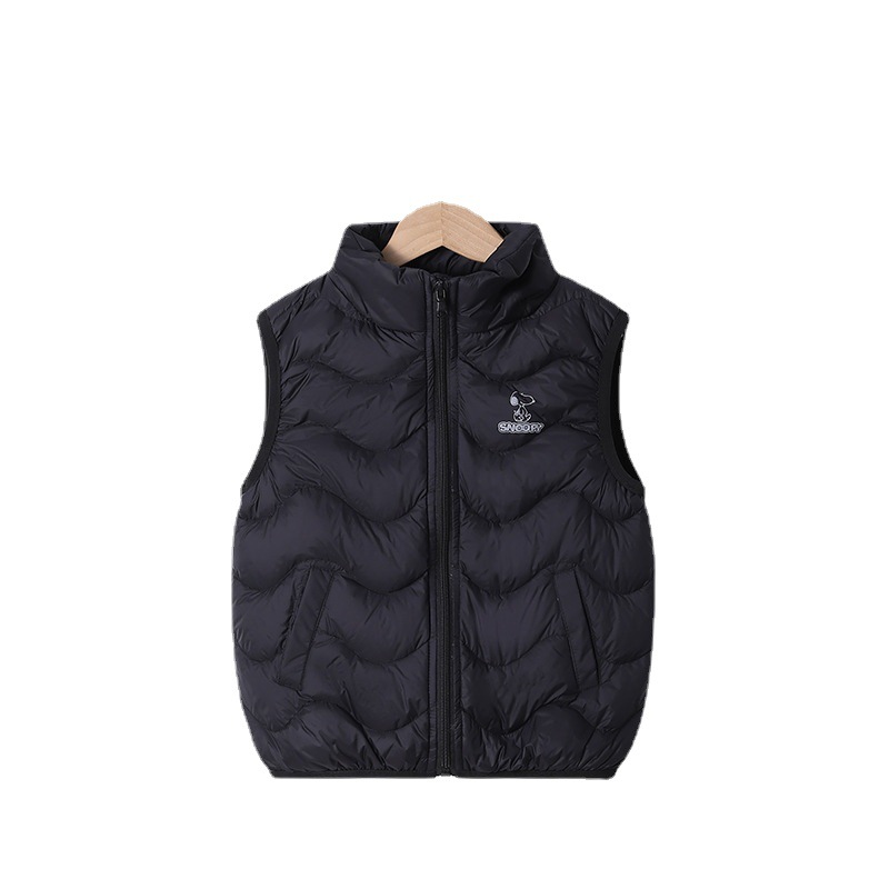 2024 nuevo estilo coreano de los niños abajo chaleco 90 pato blanco abajo collar abajo chaleco niñas chaleco invierno desgaste exterior