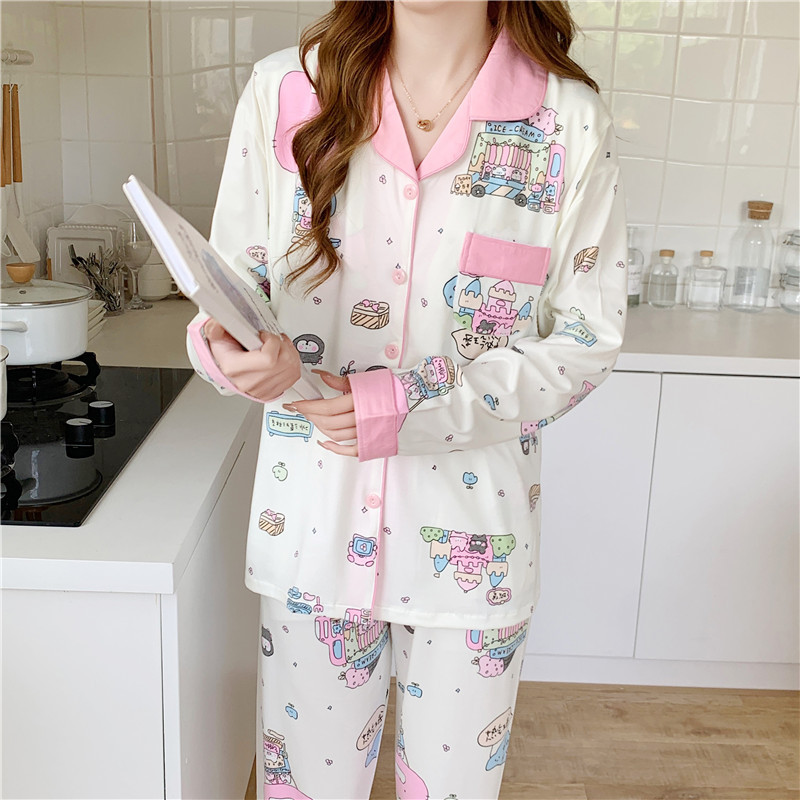 Ropa de confinamiento de primavera con almohadilla en el pecho cardigan de algodón artificial pijama de maternidad pantalones de manga larga ropa de hogar de enfermería posparto verano