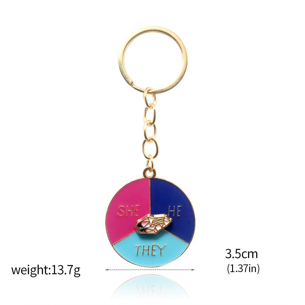 Rainbow emotional adjustable keychain, badge, brooch