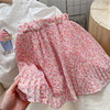 Summer set, children's cute jacket, mini-skirt, children's clothing, wholesale, floral print