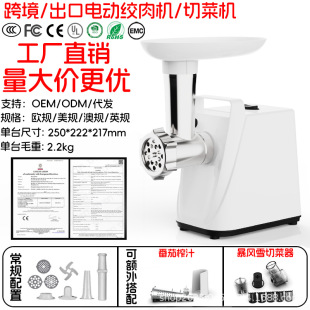 Cross-Border Trade Sausage Stuffer Meat Grinder Automatic Meat Mincer Garlic Paste Chili Sausage Maker Low Noise