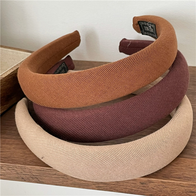 Simple Style Solid Color Cloth Hair Band3