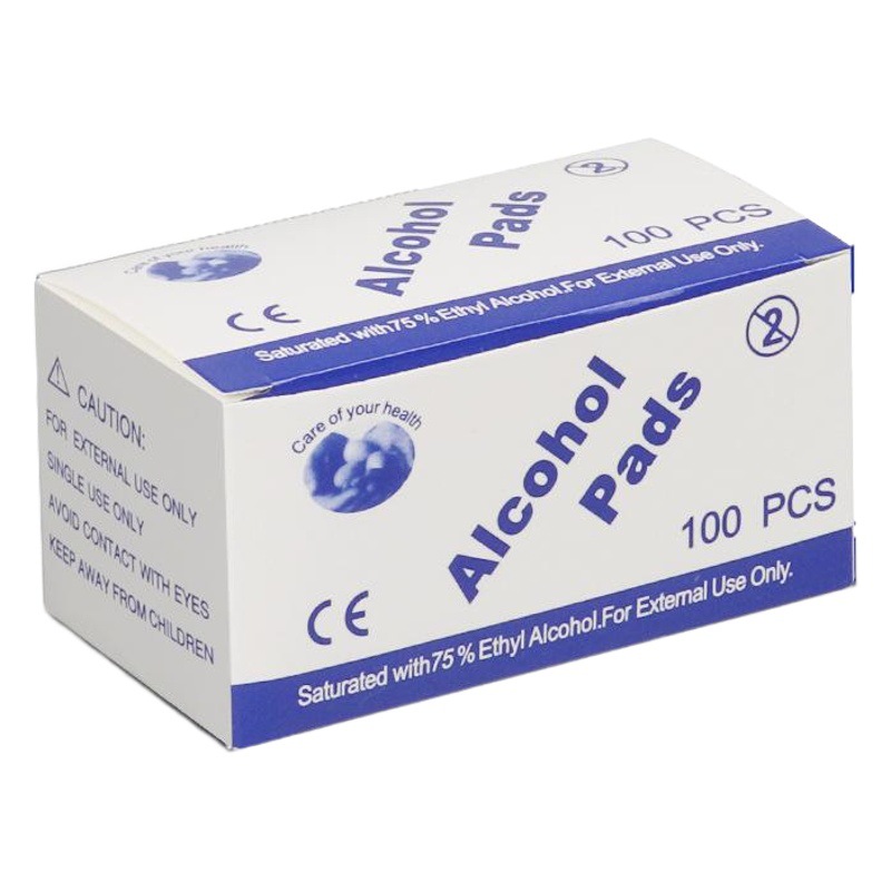 Chinese alcohol cotton 6*6 concentration 75% alcohol disinfection wipes mobile phone electronic screen wipe 100 pieces/box