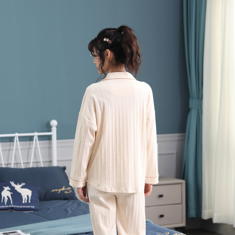 2021 nuevos pijamas de las mujeres Primavera, Otoño e Invierno % puro algodón occidental princesa estilo lindo abrigo homewear traje