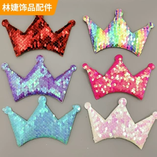 亮片皇冠 厂家供应热销翻亮片烘培插件超声波压花饰品配件发饰