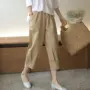 大码宽松春夏显瘦棉麻裤