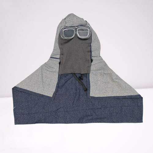 牛仔布披肩帽电焊防尘遮阳劳保工作帽隔热防火花飞溅氩弧焊工帽