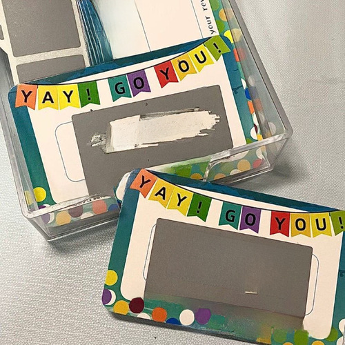 Scratch card DIY couple primary school teacher reward scratch game card class creative redemption coupon coating sticker