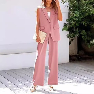 2024 Amazon Cross-border Fashion Casual Vest Suit suit Women's Clothing
