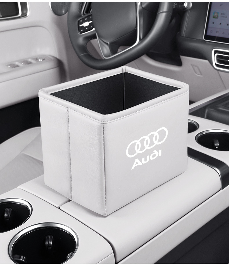 Suitable for Audi A6L/A4L/Q5L/A7/Q3/A3 Car Storage Box Foldable Trash Can Storage Box