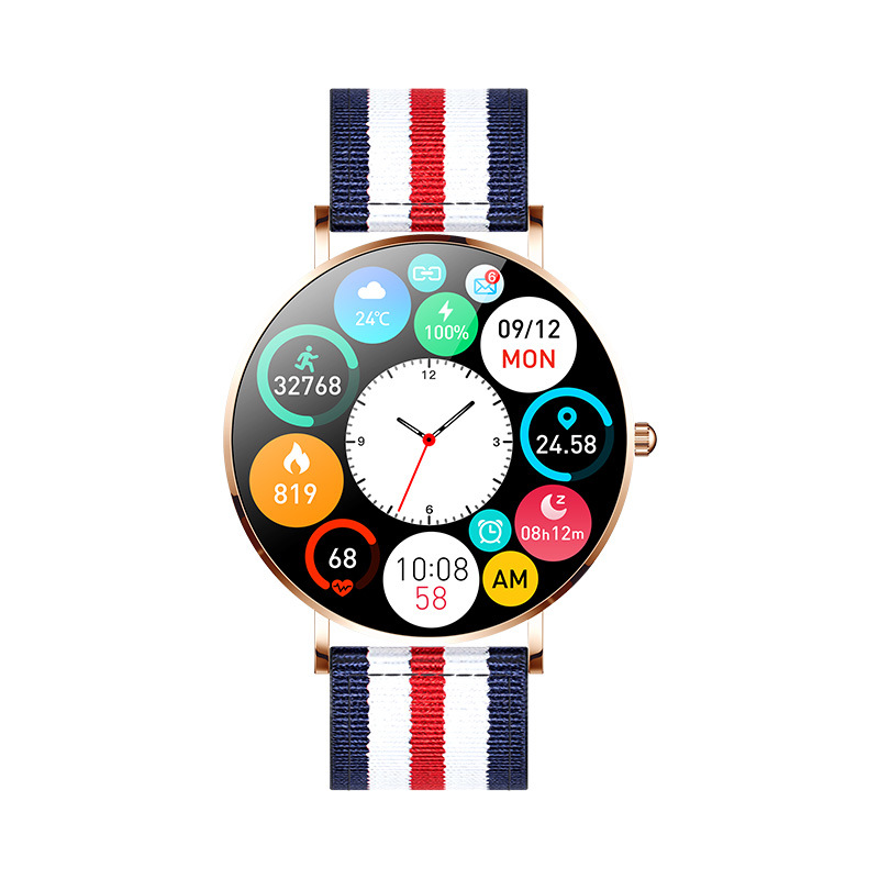 Nuevo reloj deportivo de moda T8smartwatch teléfono móvil transfronterizo ultra-Delgado ritmo cardíaco presión arterial reloj inteligente a prueba de agua