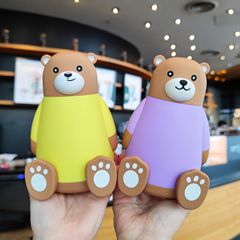 Creative cartoon cute bear borosilicate glass cup pink girly heart student water cup gift cross-border e-commerce