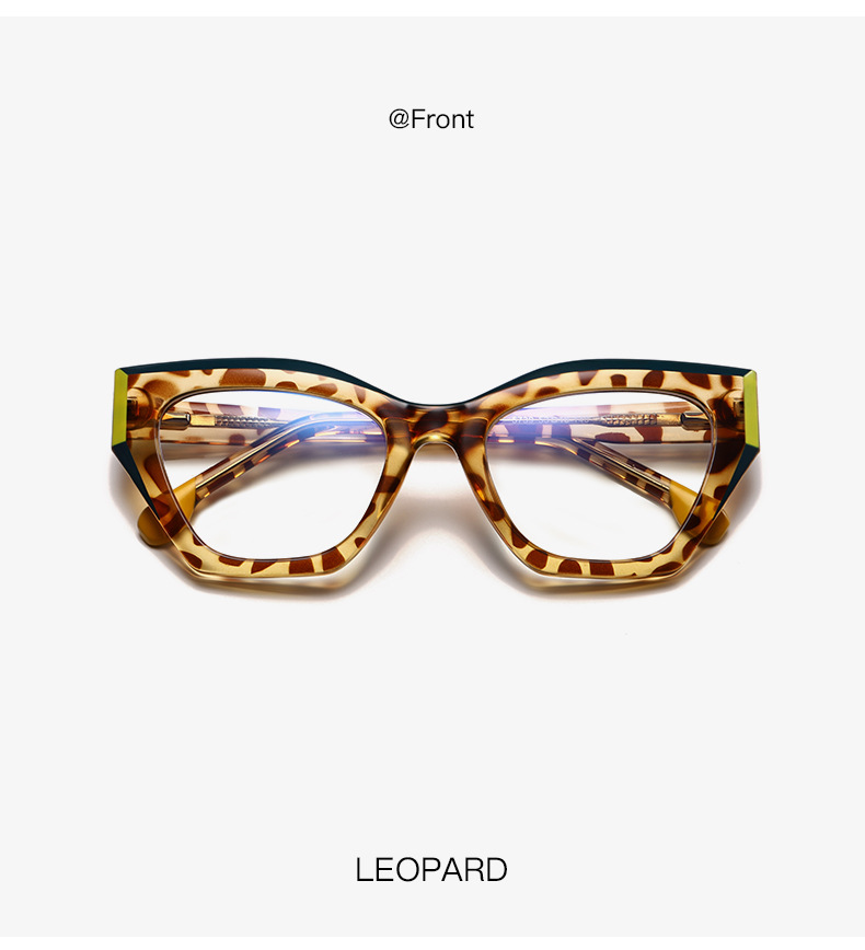 Anti blauwlicht bril retro mode voor dames met platte lens_voghion.com