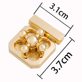 拓优箱包皮具五金配件 四叶草装饰锁扣 锌合金十字拧锁 包包锁扣