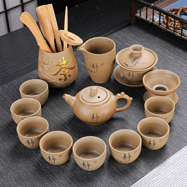 Jingxin porcelain set 14 pieces (Tea Six Gentlemen)