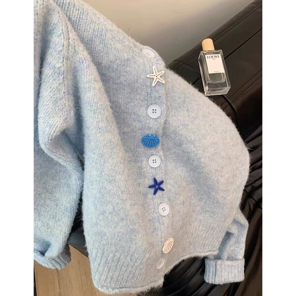 Cute blue spring sweater