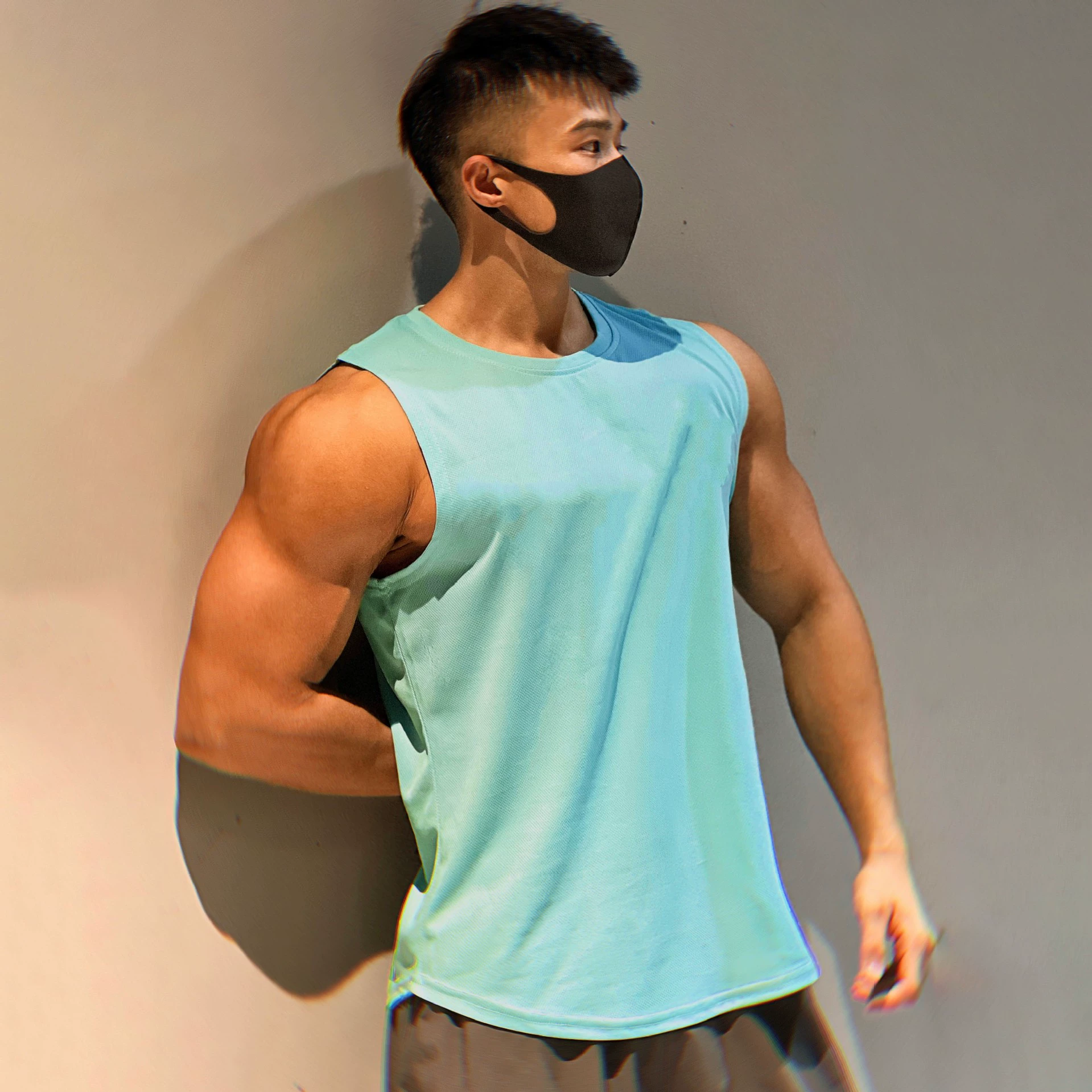 Tide, quick dry basketball vest for gym for training, breathable sports T-shirt sleevless