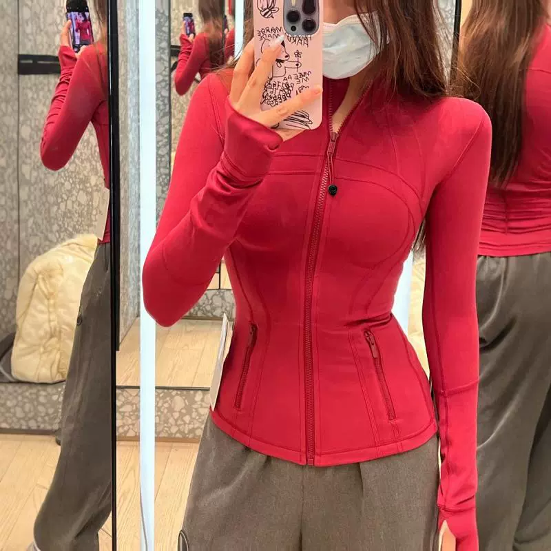 Летняя и весенняя одежда для йоги в одном стиле Lulu, топ-жакет с воротником-стойкой, женская спортивная утягивающая куртка из мягкой ткани.