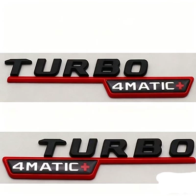 Modified Body Car Sticker, Body sticker - turbo4matic-black-and-red-pair-flat