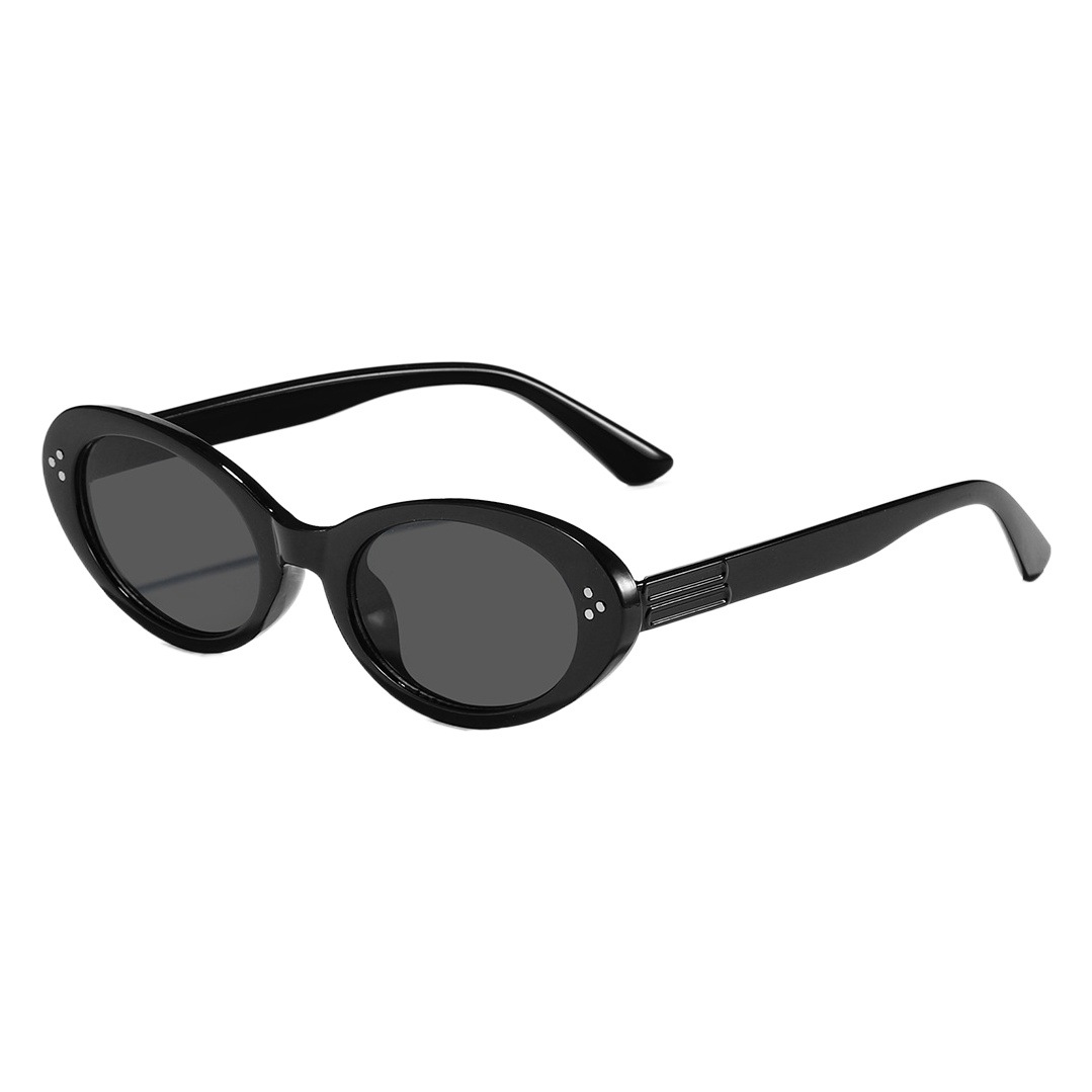 Nuevo de alta calidad pequeño Marco de color beige uñas Oval retro CAT EYE moda personalidad todo-fósforo gafas de sol UV400