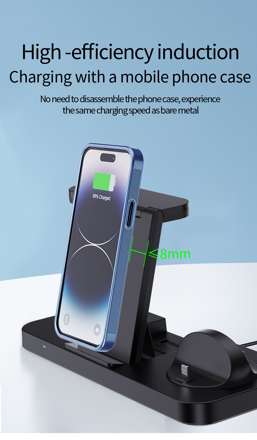 Title 7, Folding Six-in-One Wireless Charging Stand Char...
