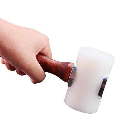 Factory supply T-shaped leather embossing hammer, nylon hammer, printed hammer, wooden handle carving hammer, leather craft leather embossing hammer
