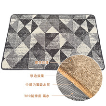 TPR水洗底防滑地毯可折叠机洗客厅地毯门口沙发旁地垫卧室床边垫