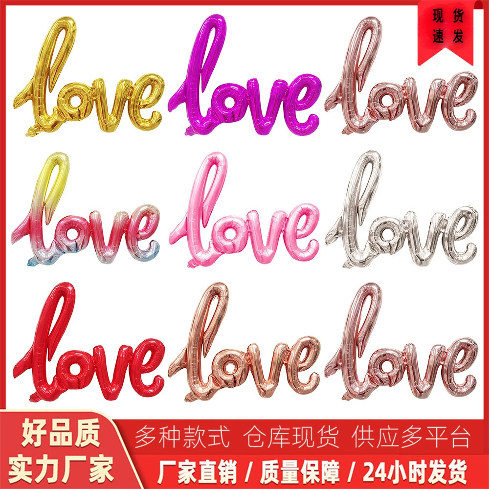 Большие, средние и маленькие буквы love suite love воздушный шар свадебное оформление украшения завод оптом пленка алюминиевая фольга свадебный шар