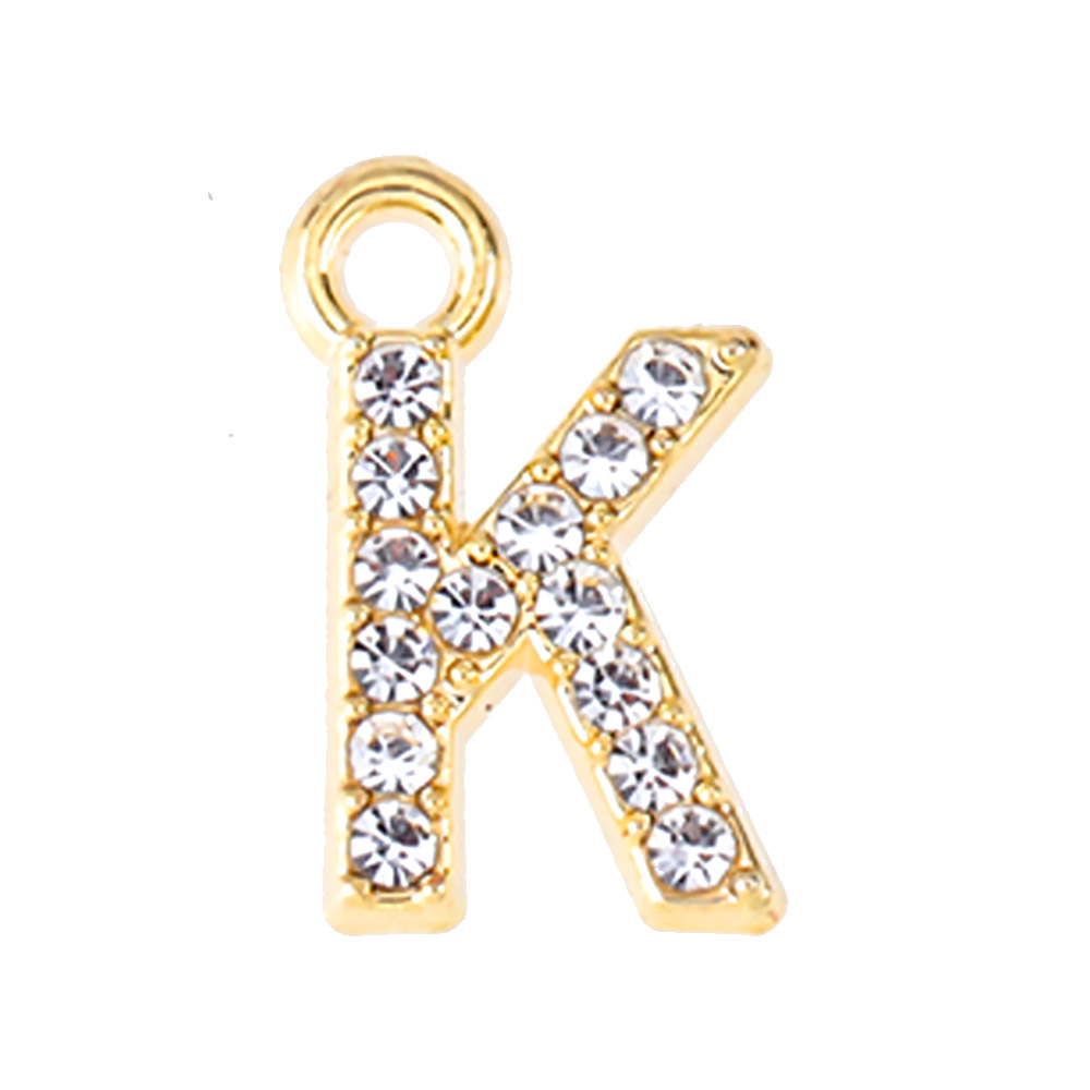 53g Weight Pendant Jewelry Making Type 13mm Jewelry Making Size Artificial Diamond Inlay Material DIY Jewelry Accessories Classification 50 PCS/Package Quantity Alloy Material Letter Pattern Plating Design Elegant, Simple Style, Streetwear Style 50 PCS/Package 13mm Alloy Artificial Diamond Letter Pendant 17