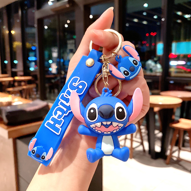 漫画かわいいステッチキーホルダークリエイティブカップルバッグ車のキーチェーンペンダントギフト小物卸売|undefined