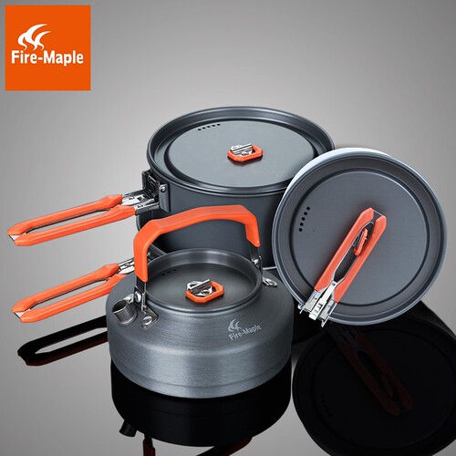 Fire Maple Feast 4 Outdoor Pot Camping Pot Set for 3-4 Persons Portable Folding Outdoor Cooking Pot with 0.8L Teapot