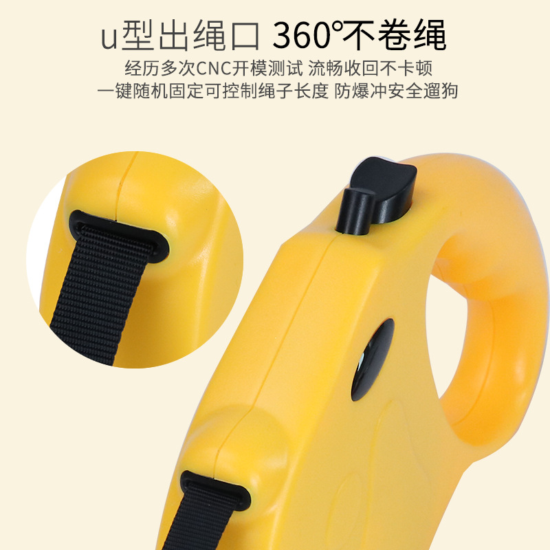 Fábrica en stock nuevas huellas 5M correa retráctil correa de perro duradera correa de perro retráctil al por mayor