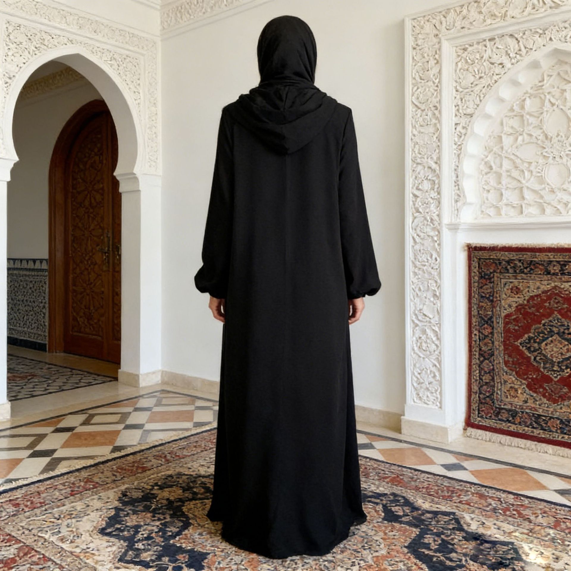 2026 New Cross-Border Abaya Turkish Dubai Robe Prayer Middle Eastern Muslim Women's Dress_ecoleips.com