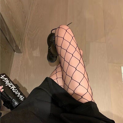 Black stockings women's thin black ins bouncy socks net red letters fishnet garters with diamond white jk pantyhose