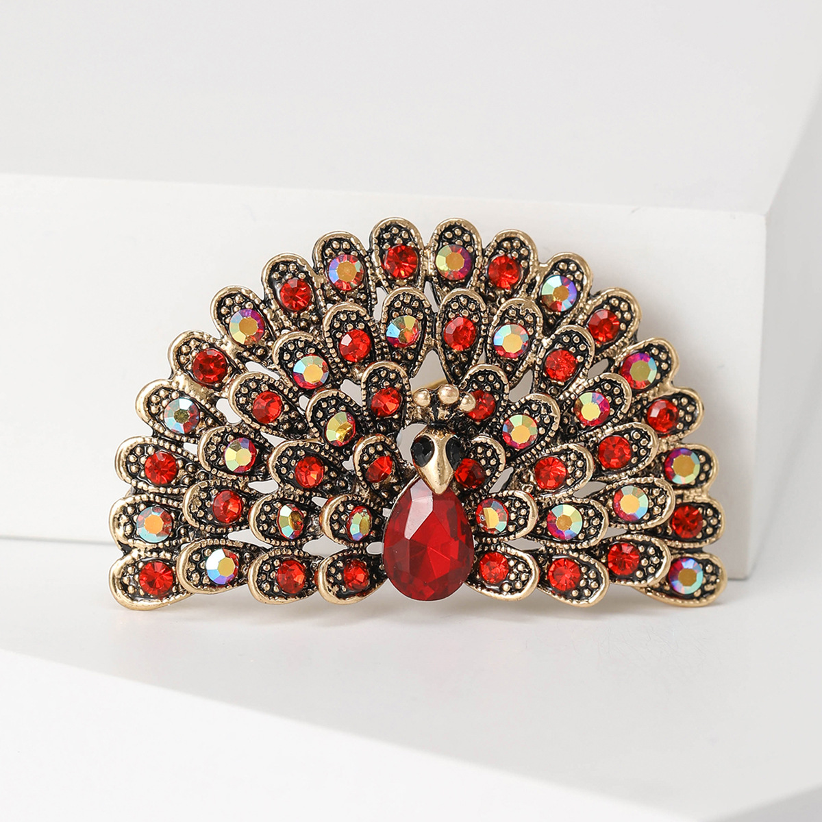 16g Weight Rhinestones Inlay Material Brooches Classification Banquet Occasion Alloy Material Peacock Pattern All Seasons Season Women's Gender Inlay Design Retro Style Retro Pin Peacock Alloy Inlay Rhinestones Women's Brooches 41