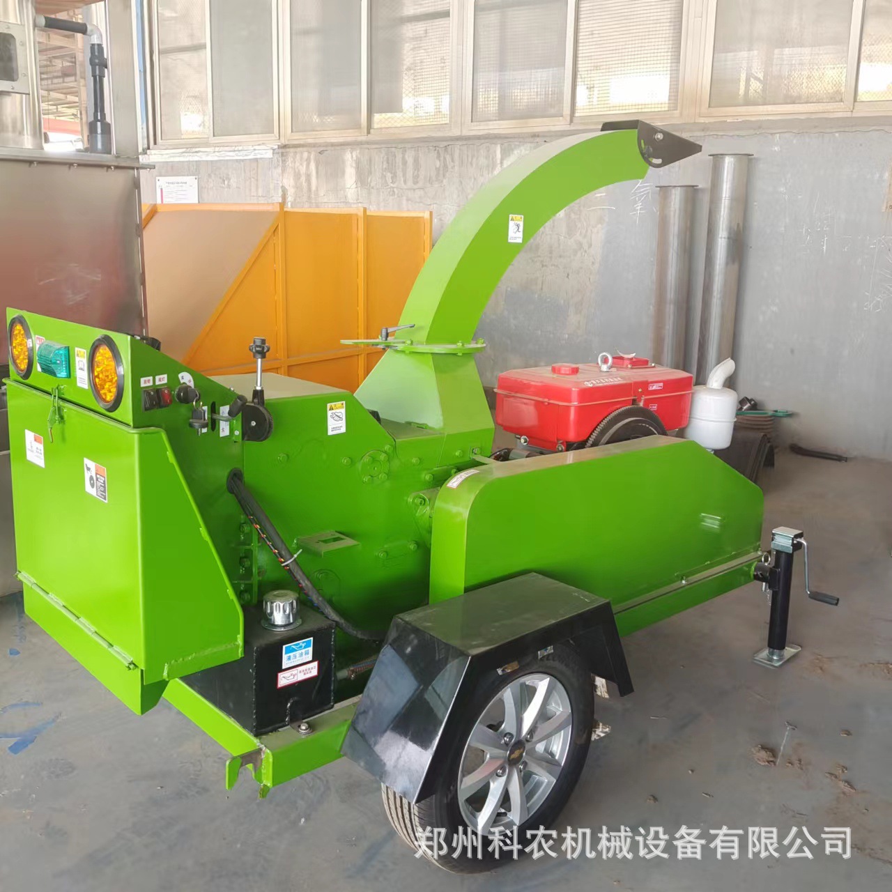 6130型移动式干湿两用树枝粉碎机 柴油机带动园林树枝粉碎机价格