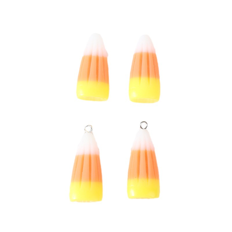 Venta caliente transfronteriza tridimensional Halloween maíz Candy pendientes collar llavero