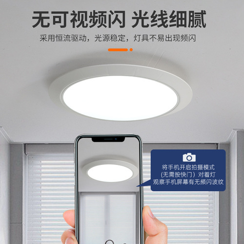 Modern simple LED ceiling light ultra-thin round living room bedroom light three-proof corridor balcony light ceiling light wholesale