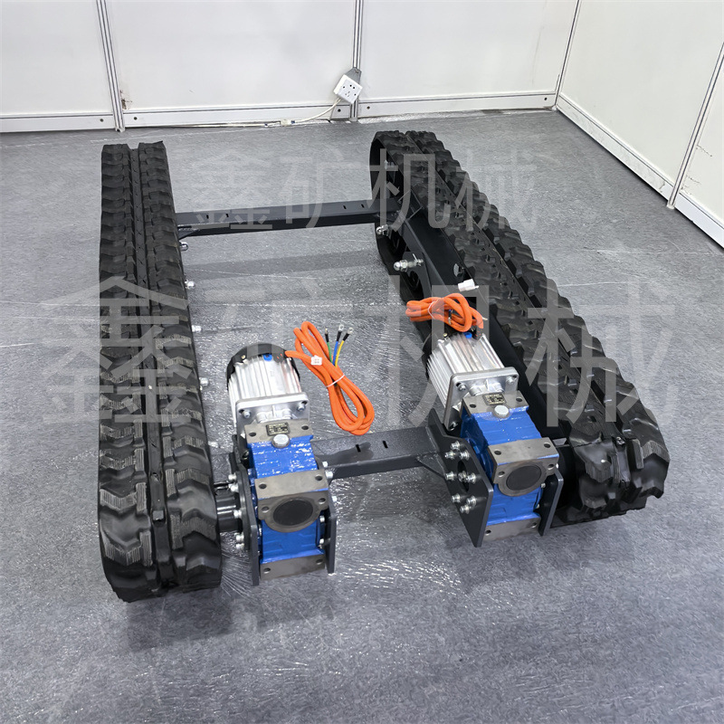 小型电动橡胶履带底盘 橡胶履带底盘总成 履带行走底盘