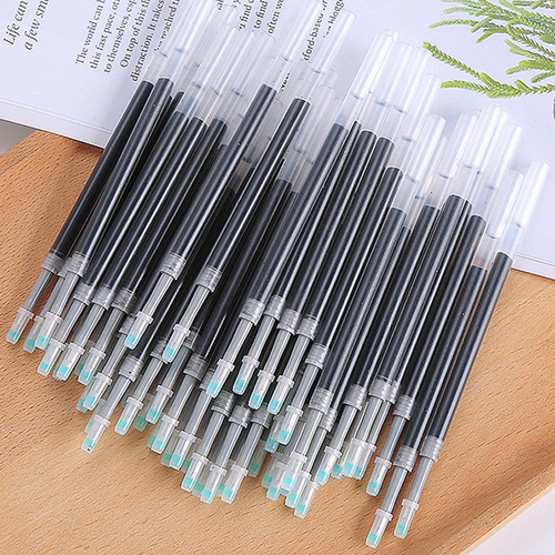 k35 dark blue refill push type red blue black 0.5 bullet large capacity push signature water pen refill