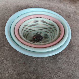 Wholesale Round Drain Basket Drain Basket Fine Mesh Familiar Rubber Small Fruit and Vegetable Storage Small Frame Convenience Store
