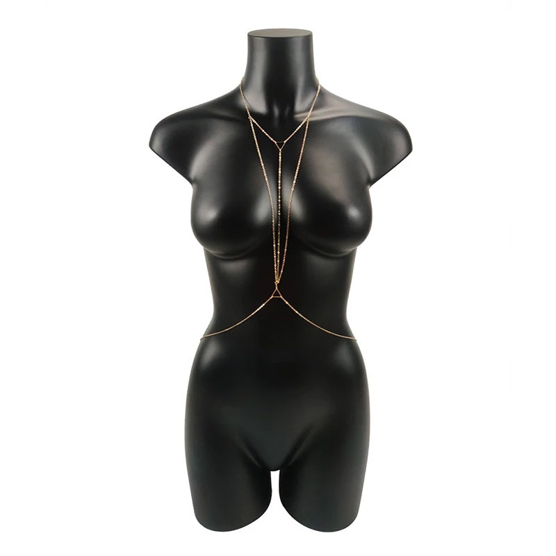 Sexy joyería del cuerpo cadena pecho gótico encanto cuerpo cadena mujeres bikini verano accesorios playa cintura cadena