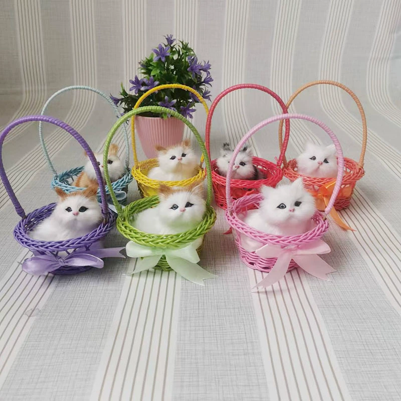 Реалистичная игрушка, корзина, модель животного