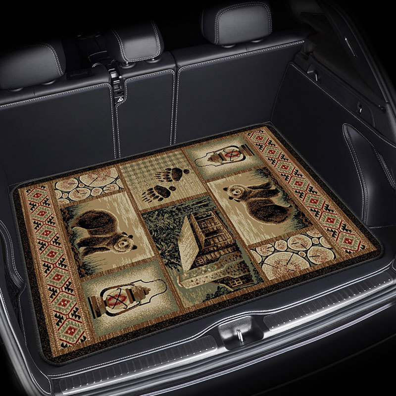 Cross-border American car trunk mat crystal velvet floor mat dirty and easy to take care of car sound insulation mat items dust mat