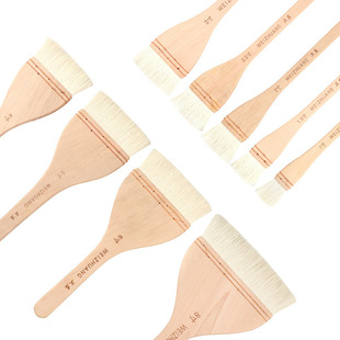 Underprint pen wool row pen brush 1-8 inch oil painting brush acrylic painting watercolor brush wooden handle soft brush wholesale
