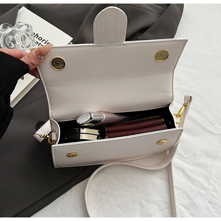 2024 Sense avanzado transfronterizo, nicho, estilo occidental, pequeño bolso cuadrado, bolso de mujer con letras, bolso de mensajero de un solo hombro, bolso de mano handbag