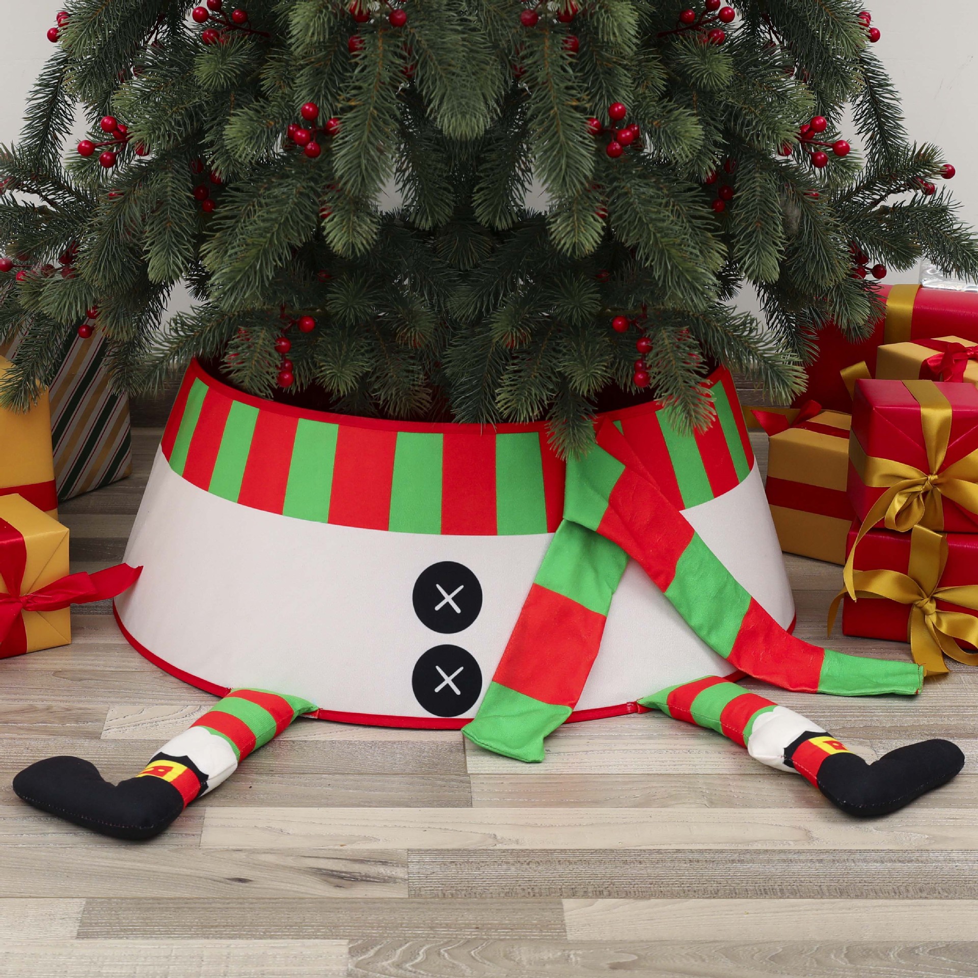 Nueva Navidad transfronteriza con pies circunferencia del árbol decoración de vacaciones accesorios decoración de la circunferencia del árbol de Navidad decoraciones navideñas