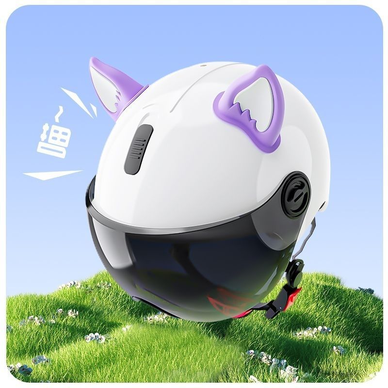 여우 귀 보라색과 흰색 [쌍]