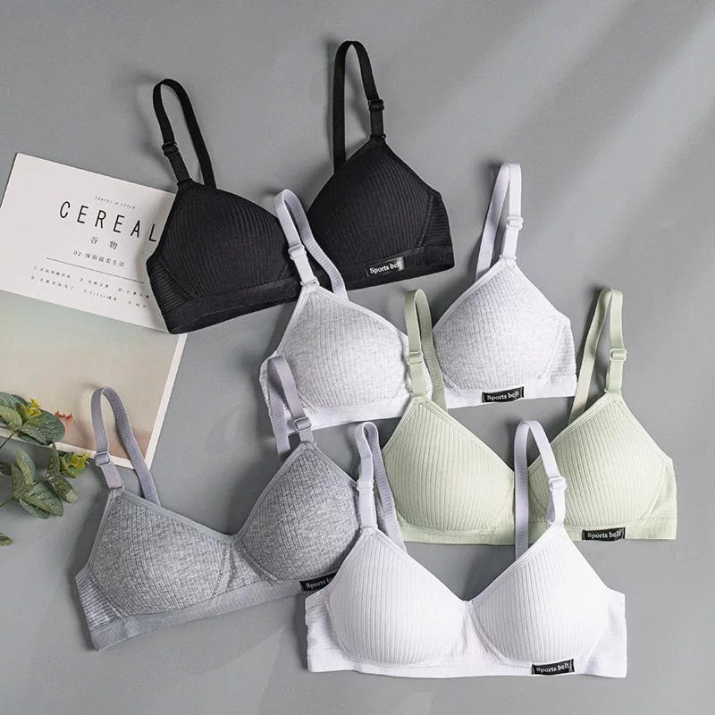 Wireless Girls' Training Bra Top, Comfortable Thin Support, Sizes 32/70AB–38/85AB