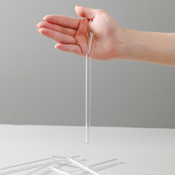Transparent glass straw